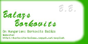 balazs borkovits business card
